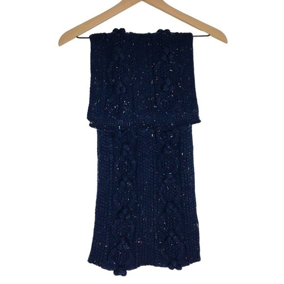 LANDS’ END Infinity Scarf Chunky Cable Knit Multicolor Speckled Yarn Cozy Warm - Picture 3 of 10